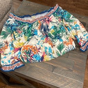 Floral shoulder top
